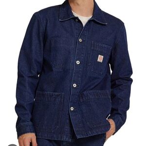 Classic Navy Denim Shirt Jacket